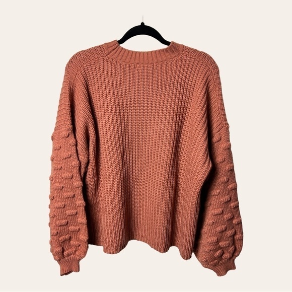 1152. ‎ KAYLA’S ARMOIRE LONG SLEEVE SWEATER SIZE MEDIUM BURNT ORANGE KNITTED - Picture 8 of 11